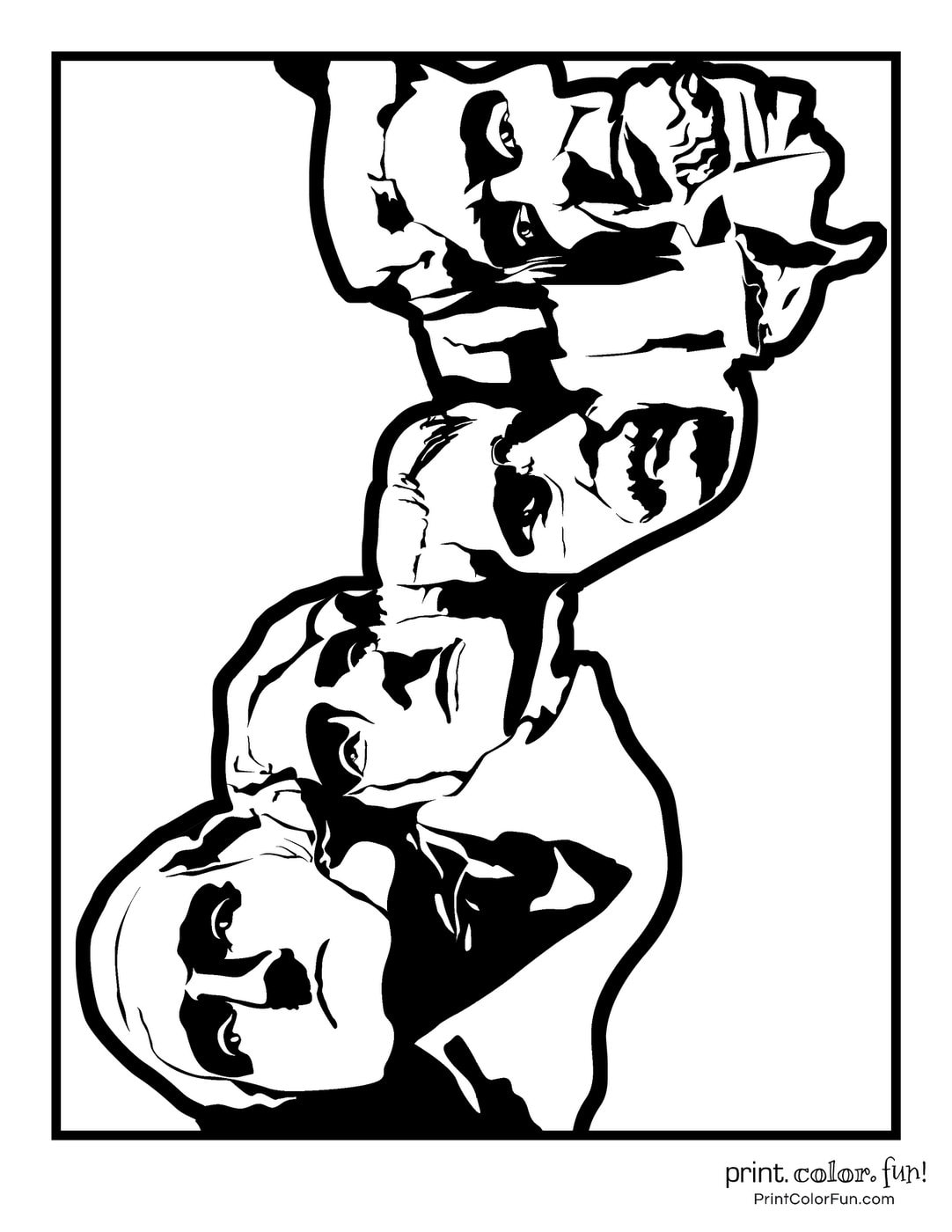 Mount Rushmore Coloring Pages At PrintColorFun