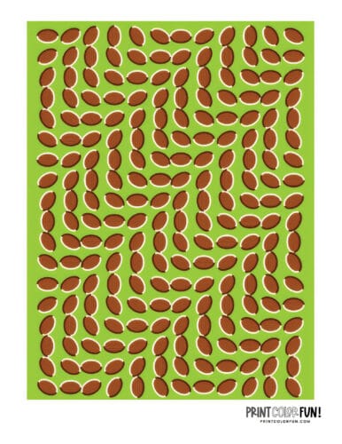 Moving almonds optical illusion printable at PrintColorFun com