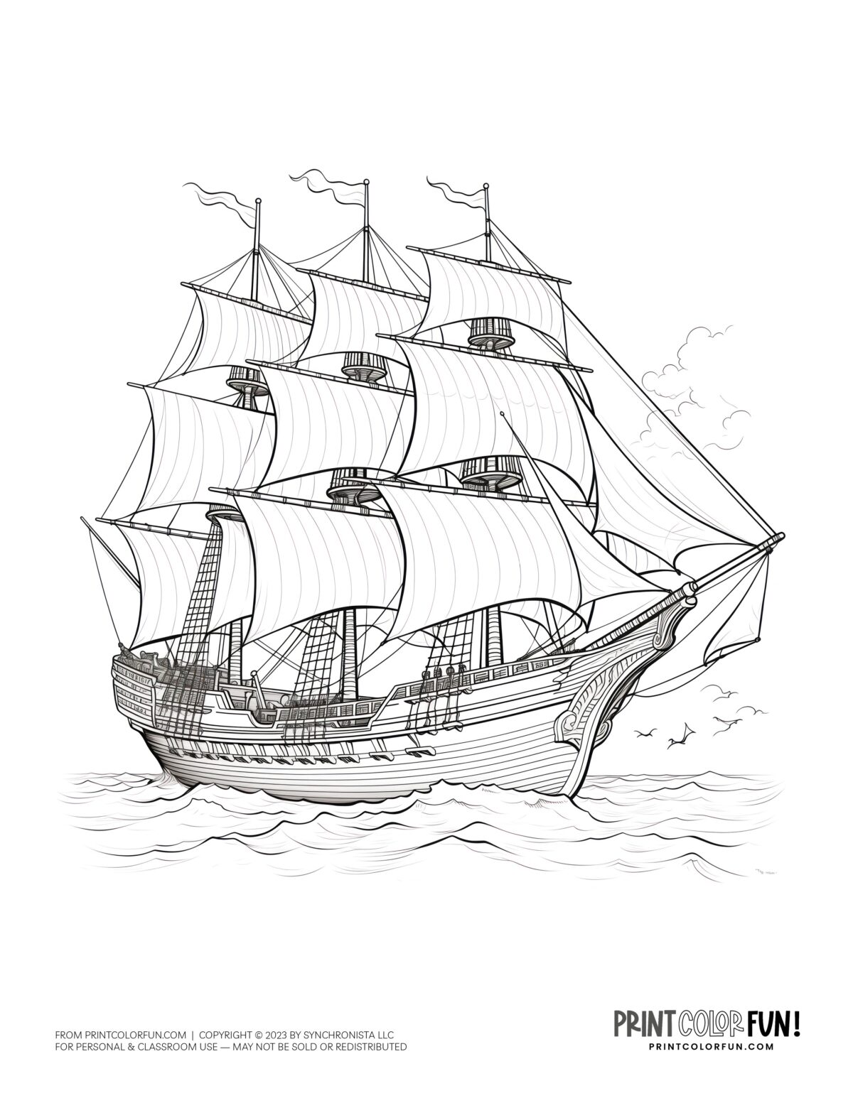 Ship drawings for kids: 15+ captivating ship clipart & coloring pages ...