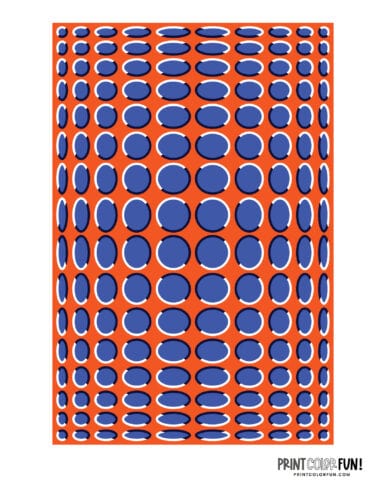 Optical illusion Bursting dots printable at PrintColorFun com