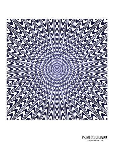 Optical illusion Buzzing circles printable at PrintColorFun com
