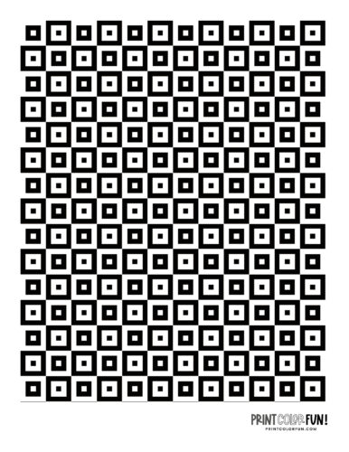 Optical illusion of Black and white squares at PrintColorFun com