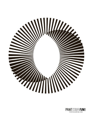 Optical illusion of Circle of lines with depth at PrintColorFun com