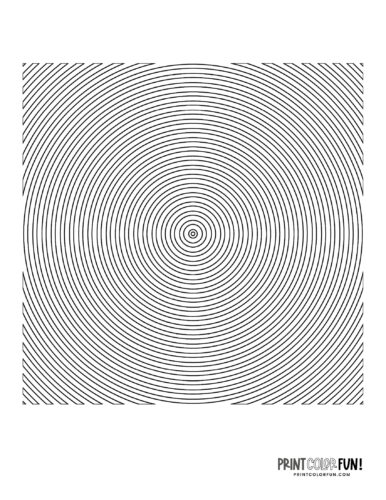 Optical illusion of concentric circles at PrintColorFun com