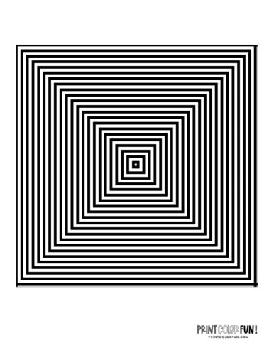 Optical illusion of concentric squares at PrintColorFun com