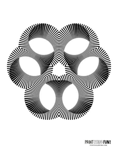 Optical illusion of shape with depth at PrintColorFun com