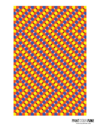 Optical illusion square straight or angled printable at PrintColorFun com