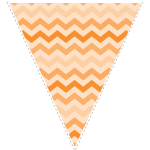 orange zig-zag party decoration flag