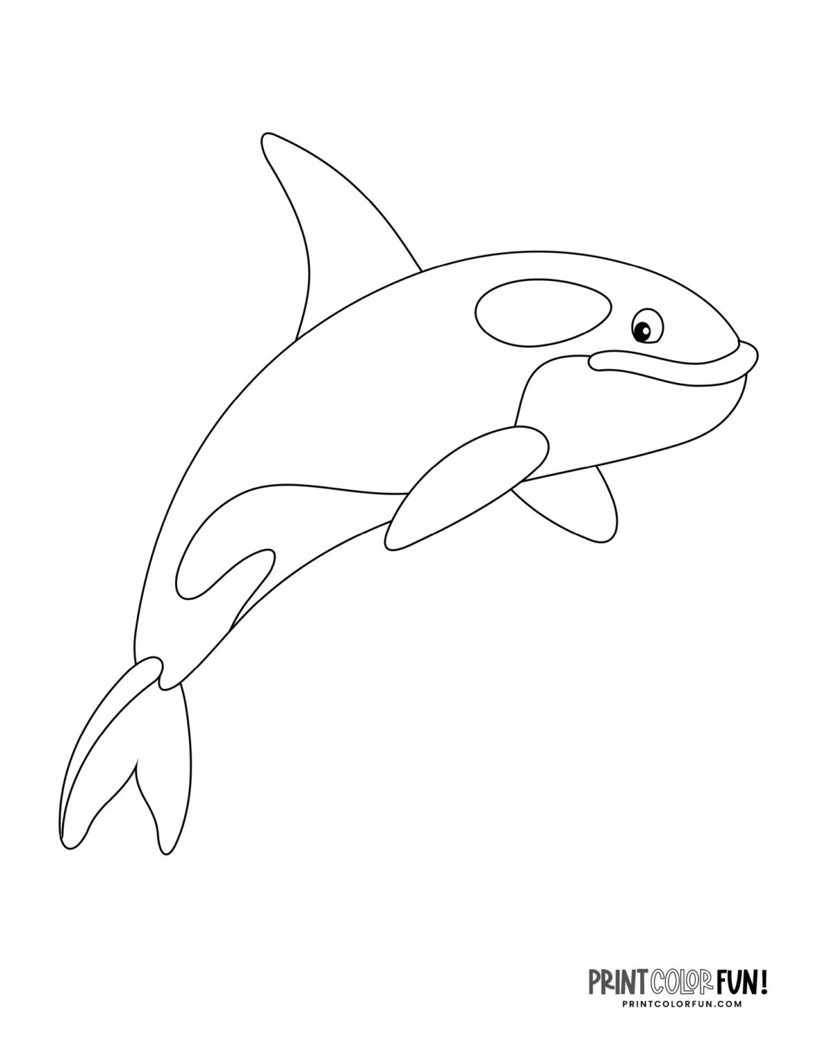 Orca coloring pages: Killer whale clip art & 10 fun crafts & learning ...