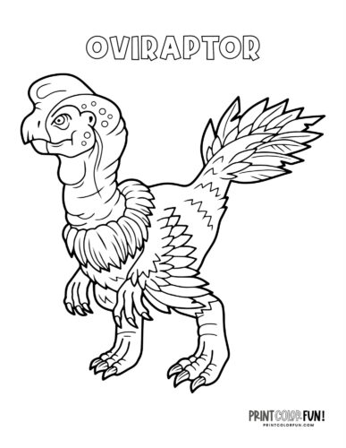 Oviraptor dinosaur coloring page - PrintColorFun com