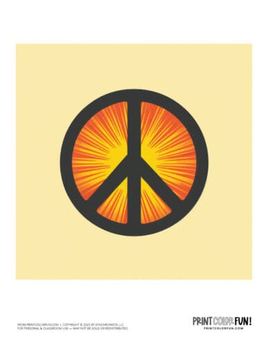 Peace sign clipart from PrintColorFun com (1)