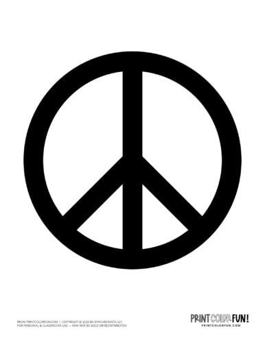 Peace sign clipart from PrintColorFun com 1