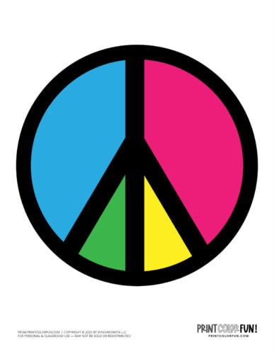 Peace sign clipart from PrintColorFun com 2
