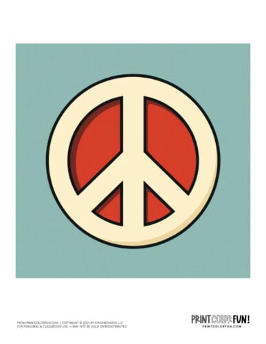 Peace sign clipart from PrintColorFun com (3)