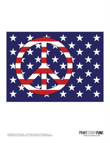 Peace sign clipart from PrintColorFun com 3