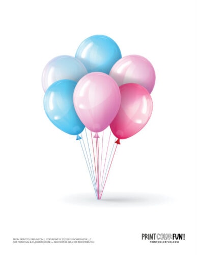 Pink and blue baby shower balloon clipart from PrintColorFun com (2)