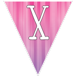 Pink-purple striped party decoration flags with white letters 128