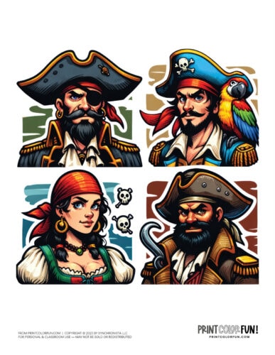 Pirate color clipart from PrintColorFun com 1