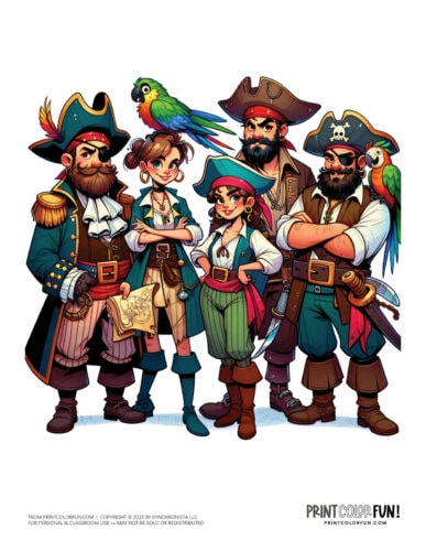 Pirate color clipart from PrintColorFun com 3