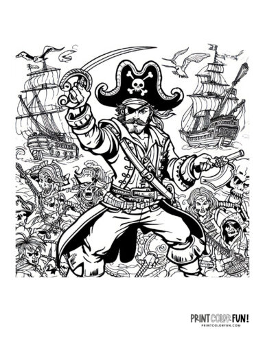 Pirate coloring page from PrintColorFun com (3)