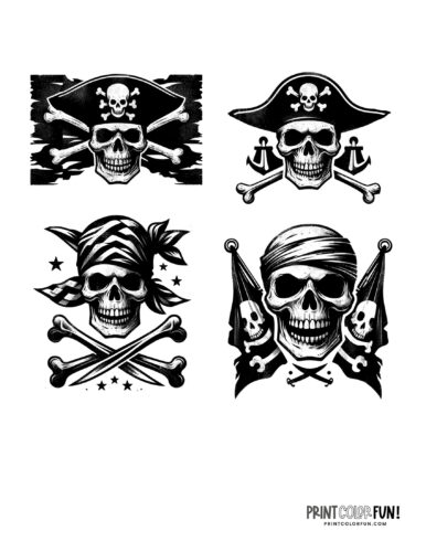 Pirate flag coloring page from PrintColorFun com (2)