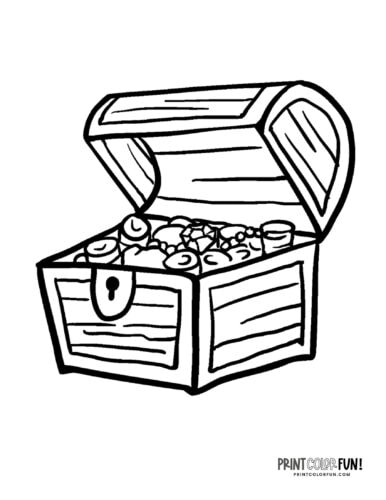 Pirate treasure chest coloring page from PrintColorFun com (1)