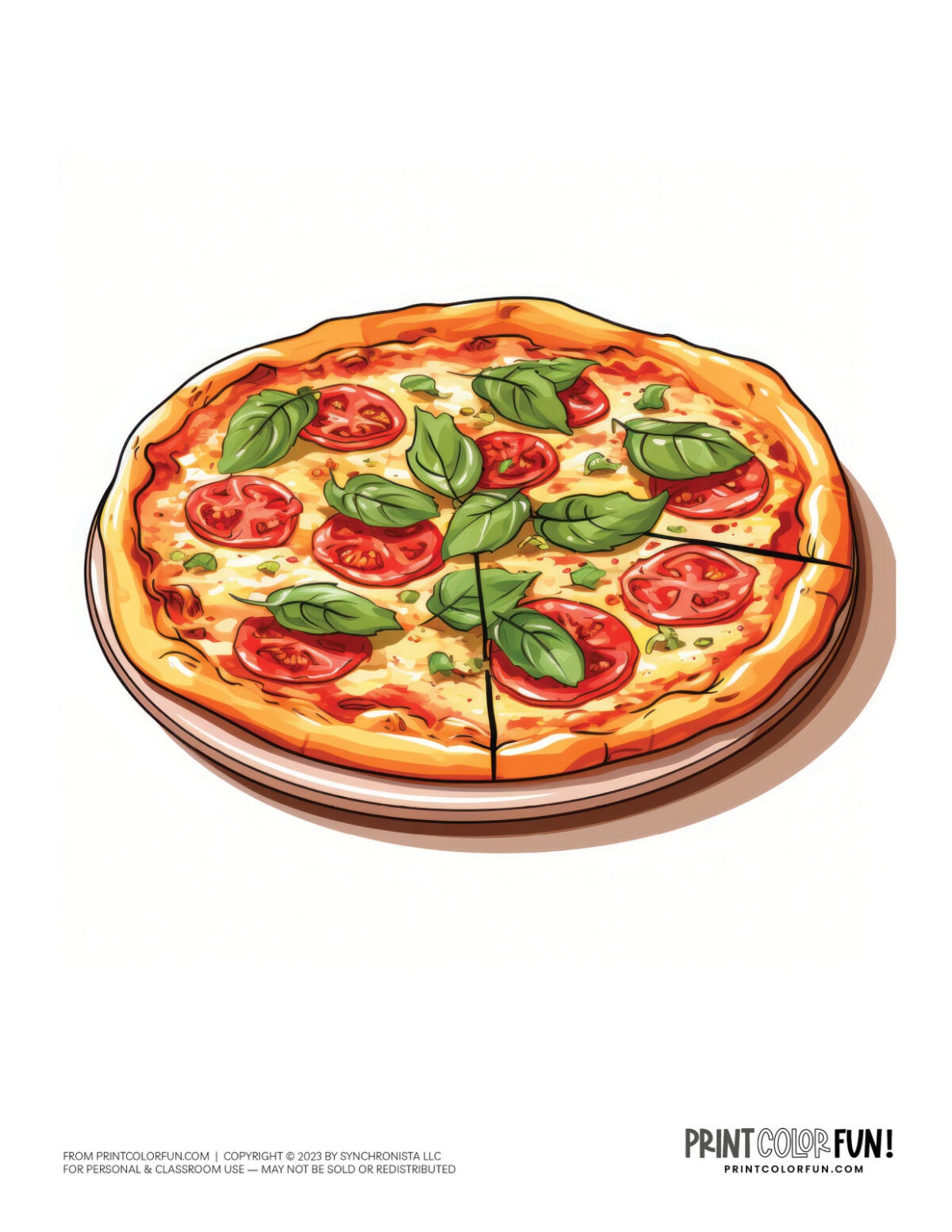 Get creative with 20 pizza clipart & coloring pages + a guide to fun ...