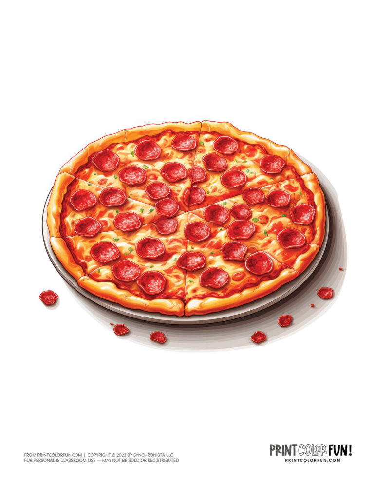 Get creative with 20 pizza clipart & coloring pages + a guide to fun