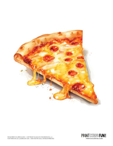 Pizza slice color clipart from PrintColorFun com (2)