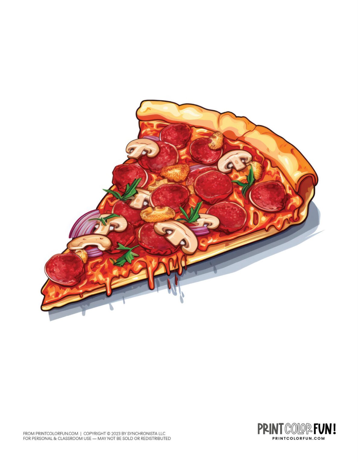 Get creative with 20 pizza clipart & coloring pages + a guide to fun ...