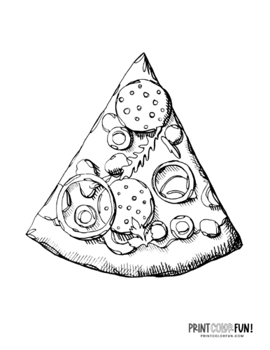 Pizza slice coloring page (1)