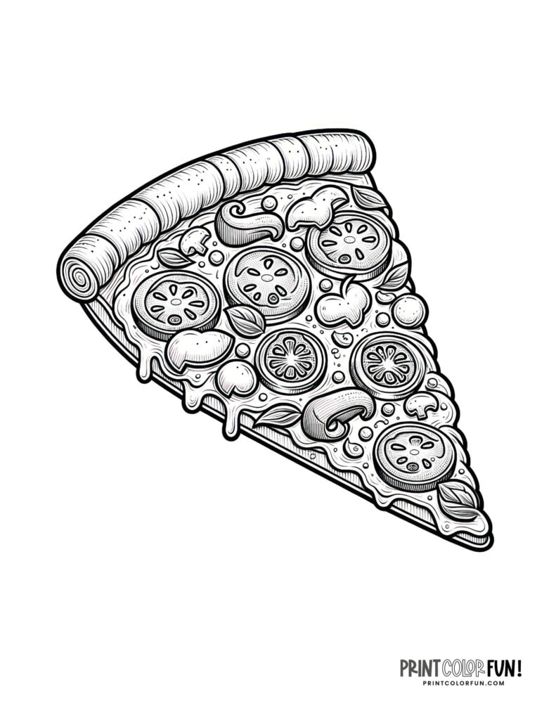 Get creative with 20 pizza clipart & coloring pages + a guide to fun