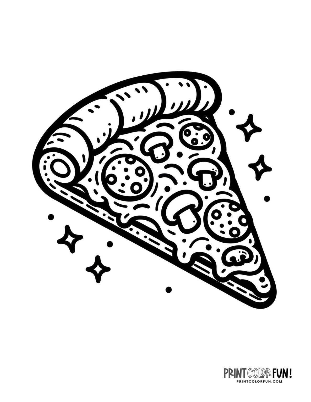 Get creative with 20 pizza clipart & coloring pages + a guide to fun ...