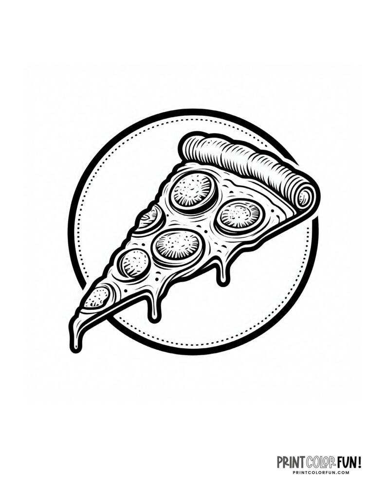Get creative with 20 pizza clipart & coloring pages + a guide to fun