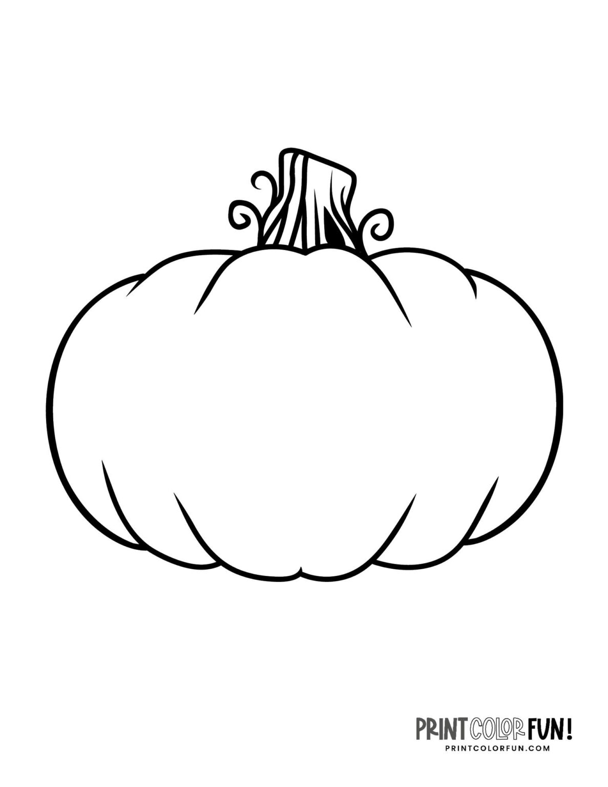 Pumpkin outline printables: 5 large blank pumpkin templates for autumn ...
