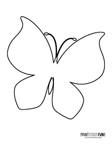 Pointed butterfly outline coloring page - PrintColorFun com