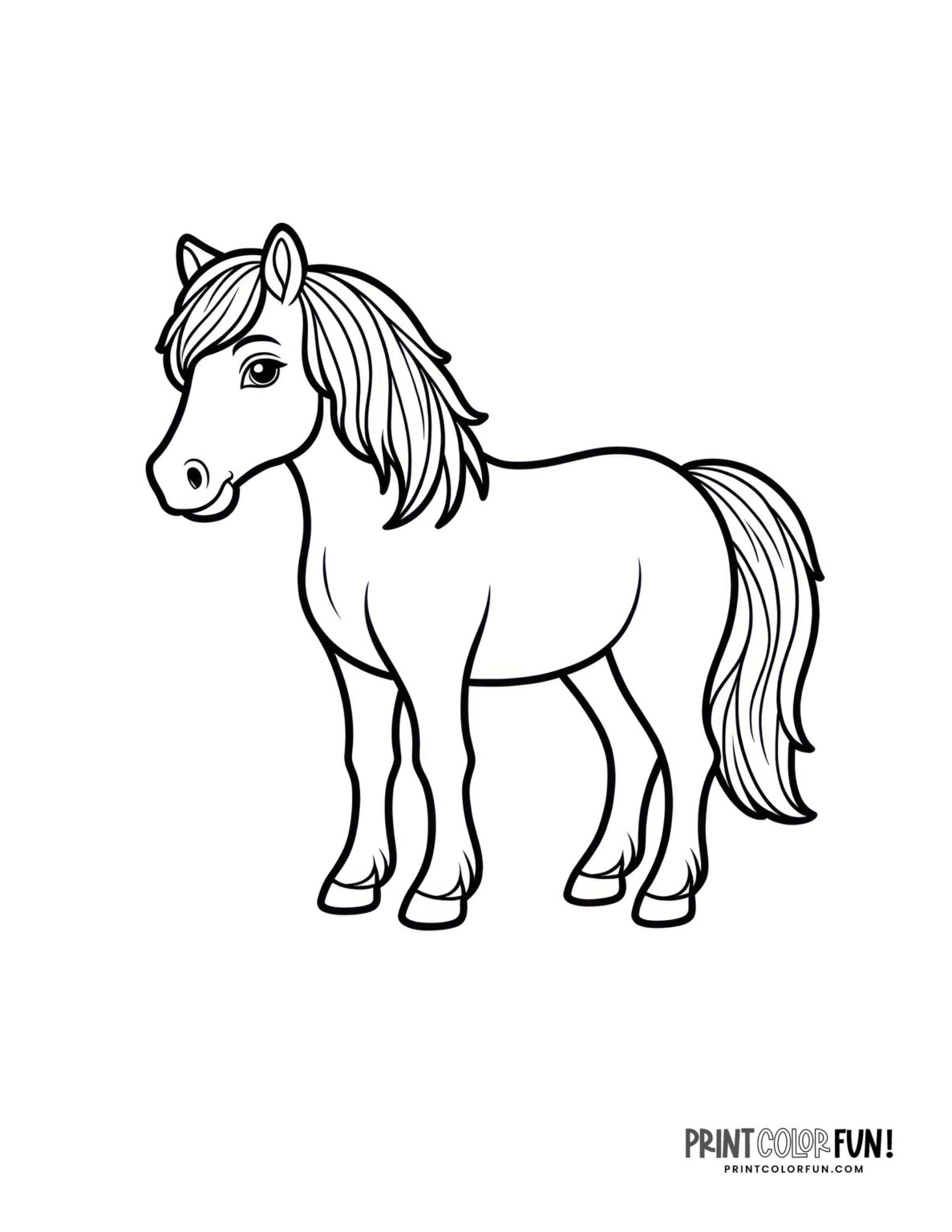 60 beautiful horse coloring pages plus crafts & educational games to ...