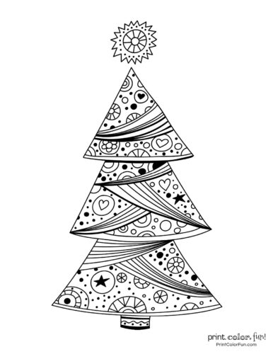 Tree Topper Coloring Page Coloring Pages Endure Coloring