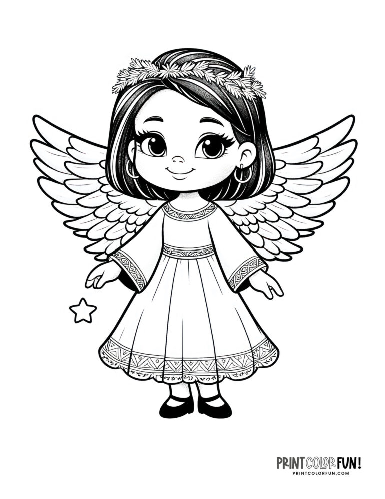 Angel clipart & coloring pages, plus 10 heavenly crafts & activities ...