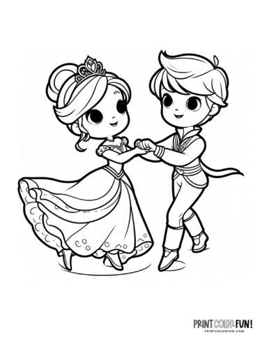 Prince and princess coloring page at PrintColorFun com (5)