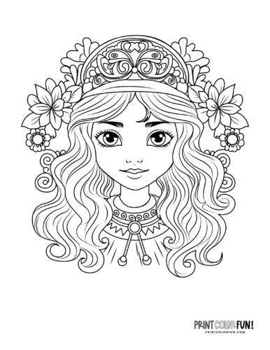 Princess coloring page at PrintColorFun com 1