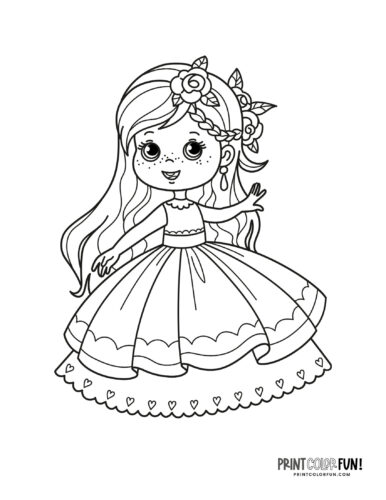 Princess coloring page at PrintColorFun com 2