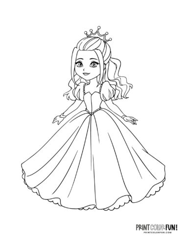 Princess coloring page at PrintColorFun com 4