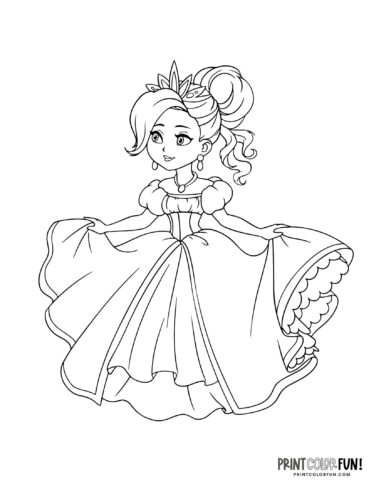 Princess coloring page at PrintColorFun com 5