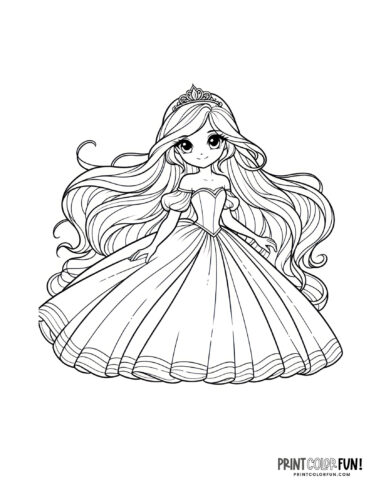 Princess coloring page at PrintColorFun com 9