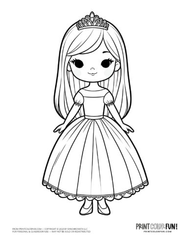 Princess coloring page from PrintColorFun com (04)