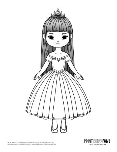 Princess coloring page from PrintColorFun com (05)