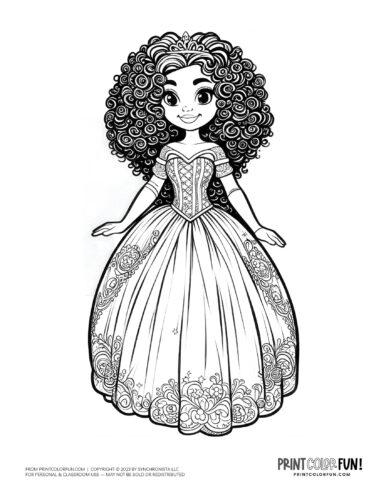 Princess coloring page from PrintColorFun com (06)