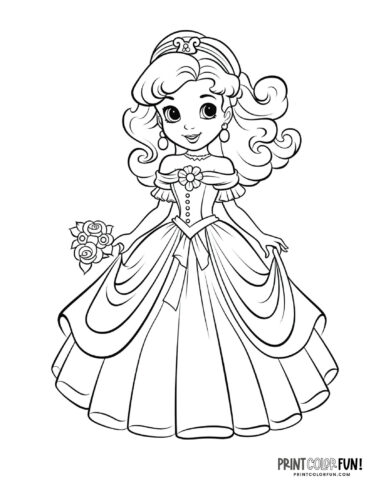 Princess coloring page from PrintColorFun com (10)