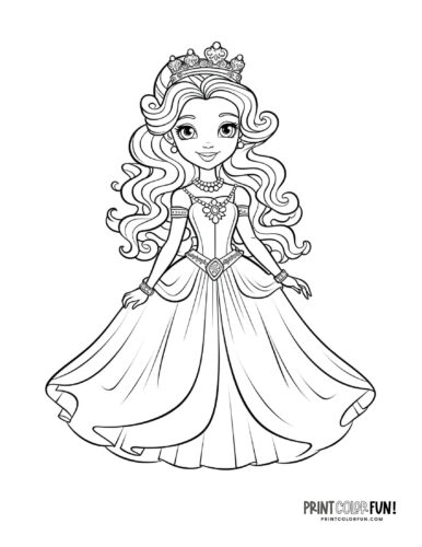 Princess coloring page from PrintColorFun com (16)